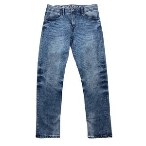 Projek Raw Acti-Flex Acid Wash Jeans Men 34 Blue Stretch Denim Slim Straight